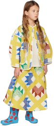 Maison Mangostan Kids Yellow Patchwork Skirt