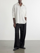 Kartik Research - Pinstriped Cotton-Canvas Shirt - Neutrals