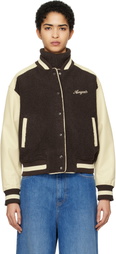 Axel Arigato Brown & Beige Saul Varsity Bomber Jacket