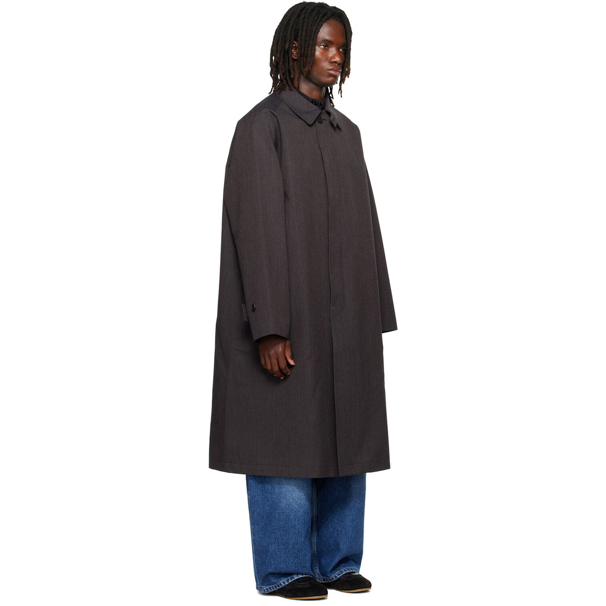 Studio Nicholson Brown Crowe Trench Coat