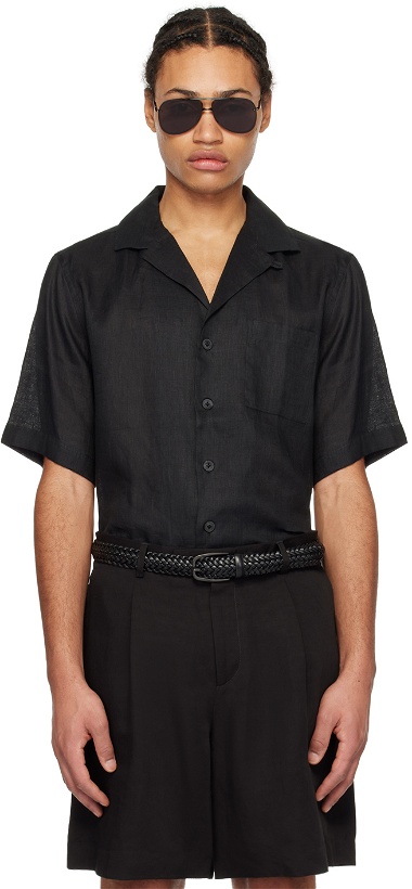 Photo: Lardini Black Patch Pocket Shirt