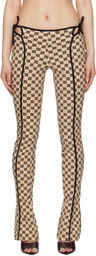 MISBHV Beige Monogram Coquette Leggings