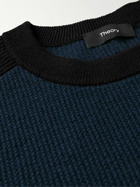 Theory - Toby Ribbed Wool-Blend Sweater - Blue