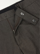 Mr P. - Luxe Straight-Leg Wool and Silk-Blend Trousers - Brown