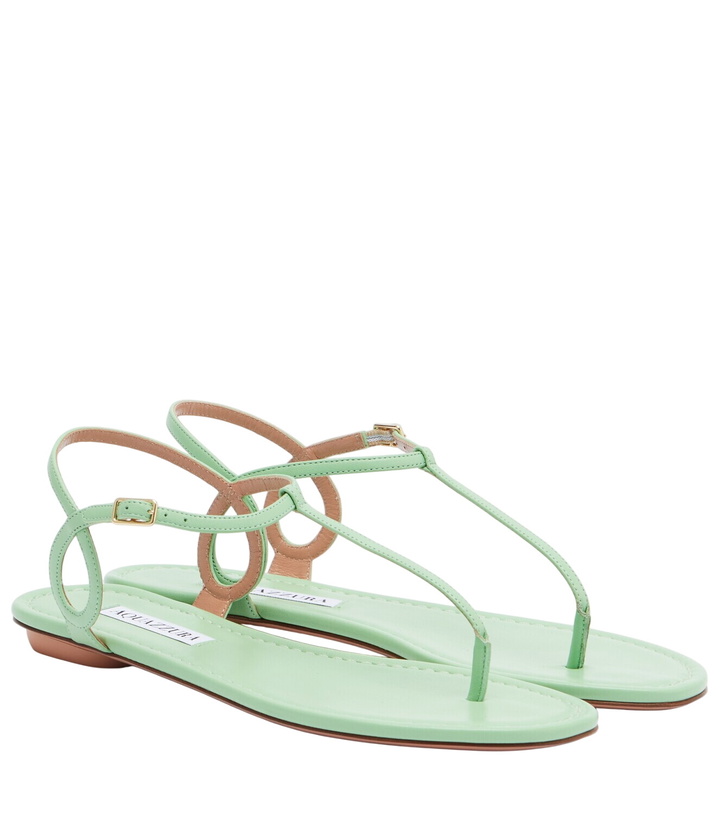 Photo: Aquazzura Almost Bare leather thong sandals