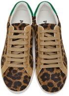 Palm Angels Brown Leopard Tennis Sneakers
