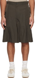 LE17SEPTEMBRE Brown Adjustable Bermuda Shorts