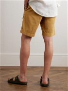Massimo Alba - Vela Slim-Fit Straight-Leg Cotton and Linen-Blend Canvas Shorts - Brown