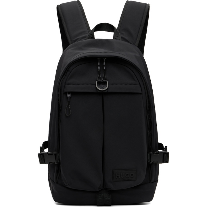 Photo: Hugo Black Logo Patch Backpack