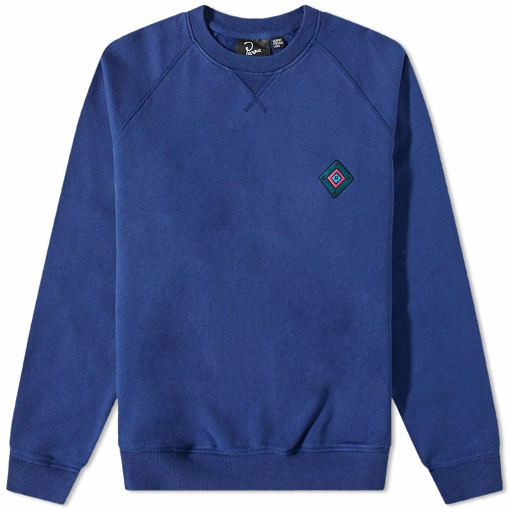 Photo: By Parra Men's Diamond Block Logo Crew Sweat in Dark Blue