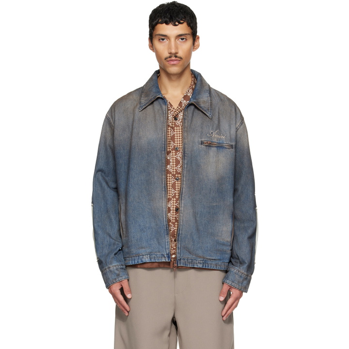 Photo: AMIRI Blue Bones Denim Blouson Jacket