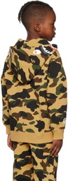 BAPE Kids Yellow Camo Shark Hoodie