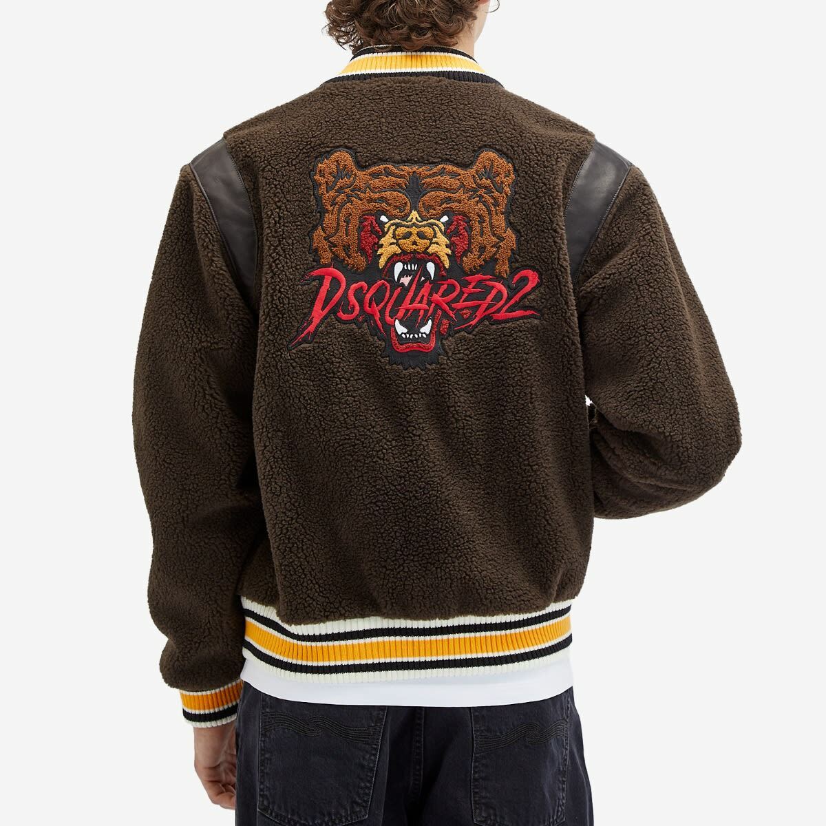 Dsquared2 Men's Bears Varsity Jacket in Dark Brown