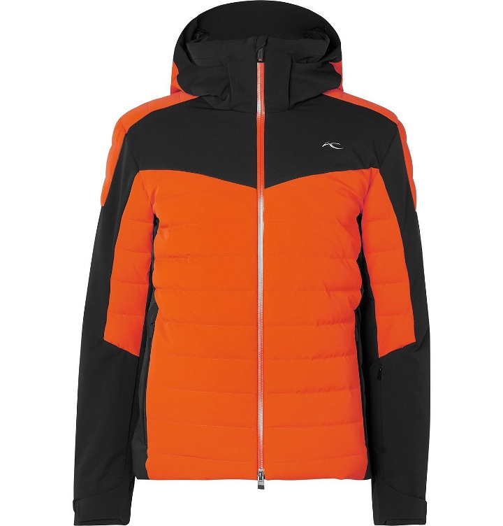 Photo: Kjus - Sight Line Slim-Fit Two-Tone Quilted Ski Jacket - Orange