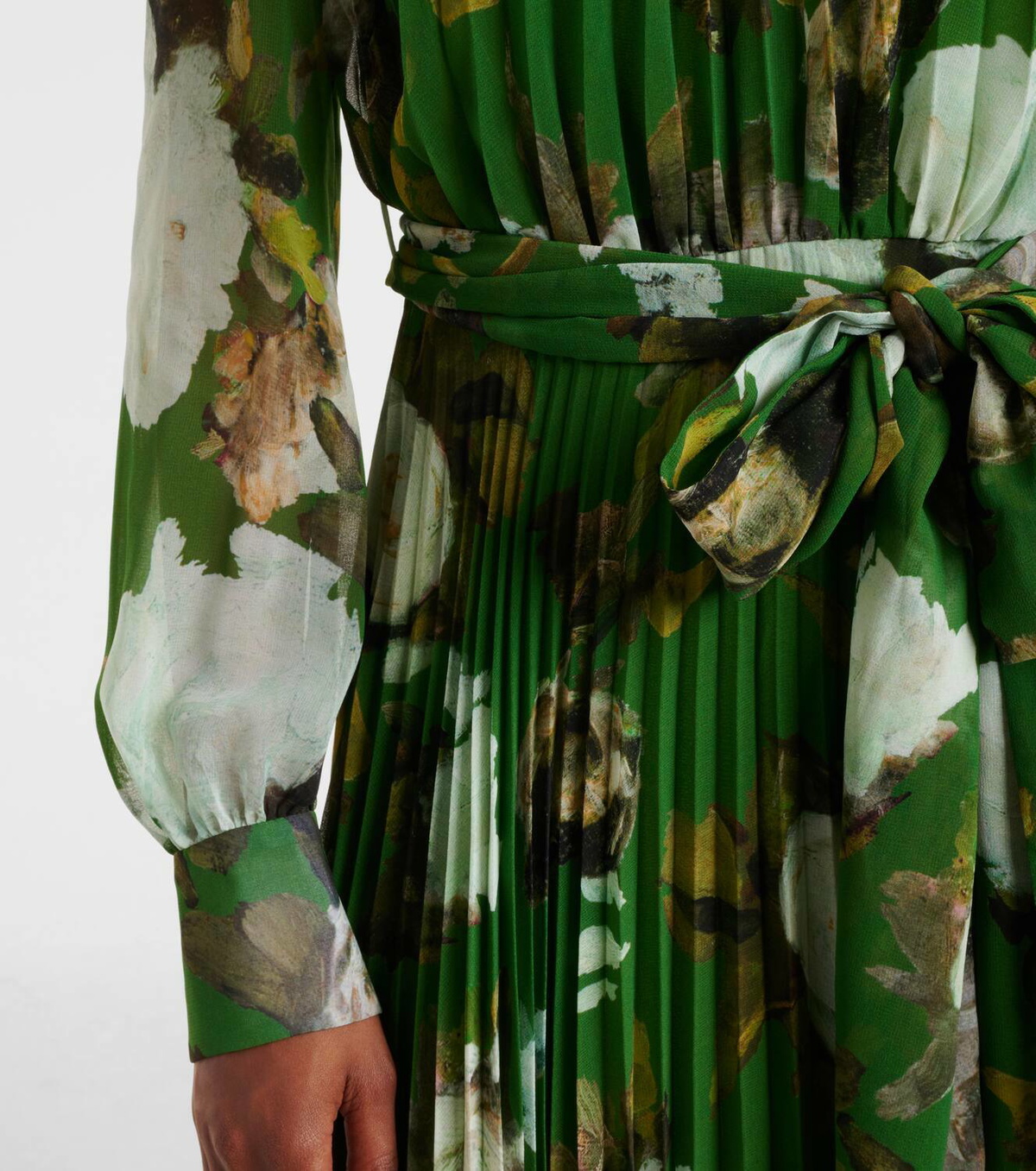 Erdem Belted floral gown