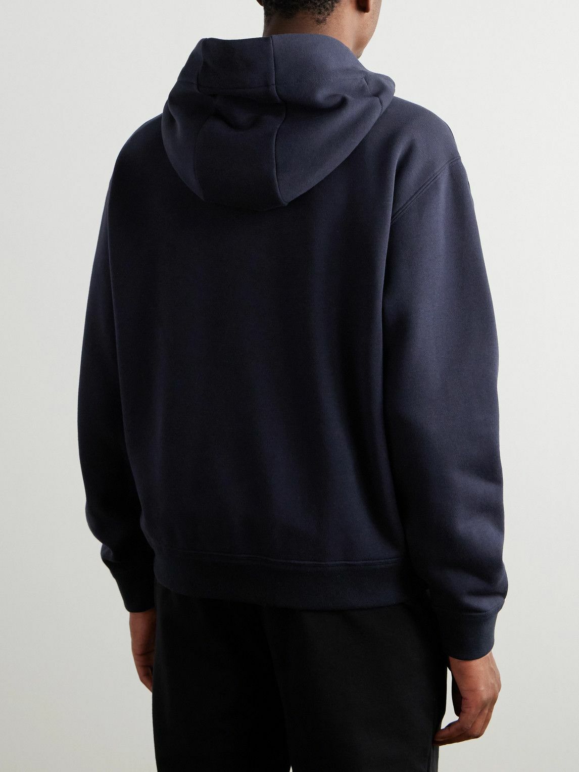 Loro Piana - Vogel Cotton and Cashmere-Blend Jersey Hoodie - Blue