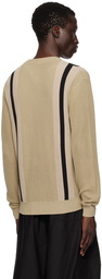 BEAMS PLUS Beige Stripe Cardigan