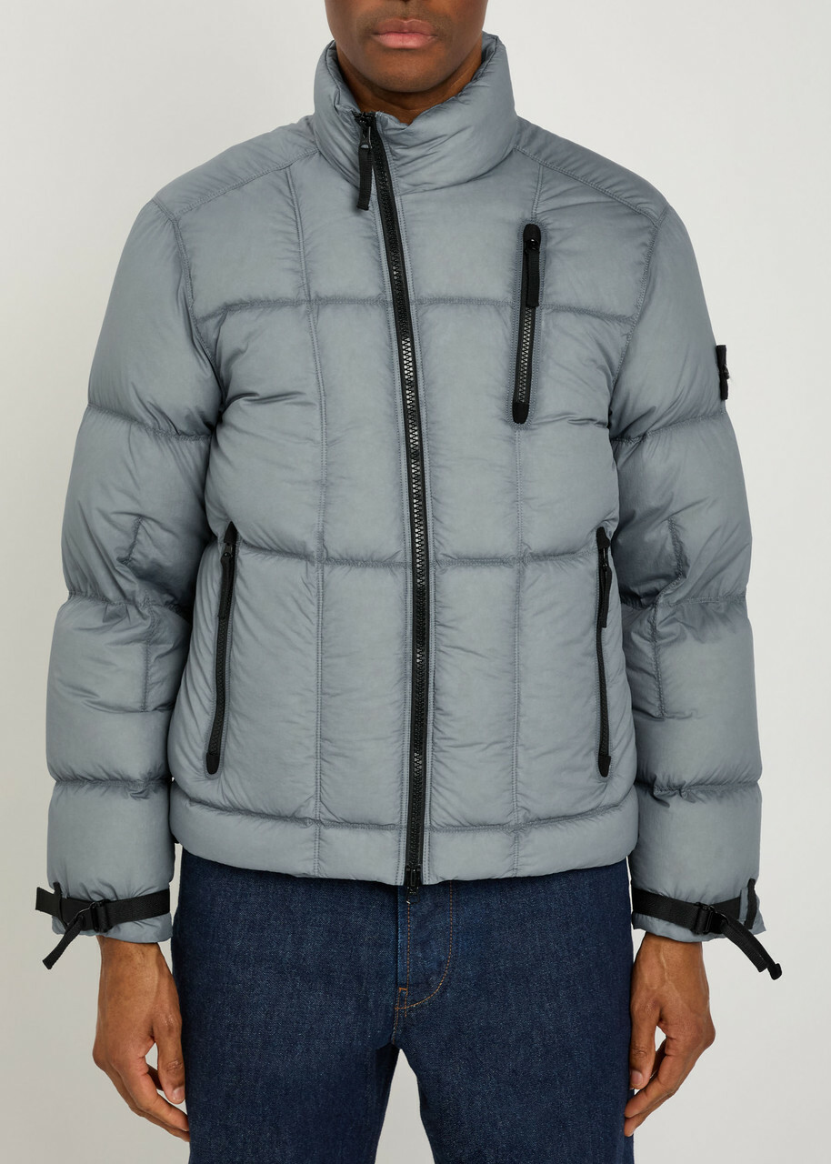Stone Island Padded Nylon Jacket Dark Blue