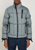 Stone Island Padded Nylon Jacket Dark Blue