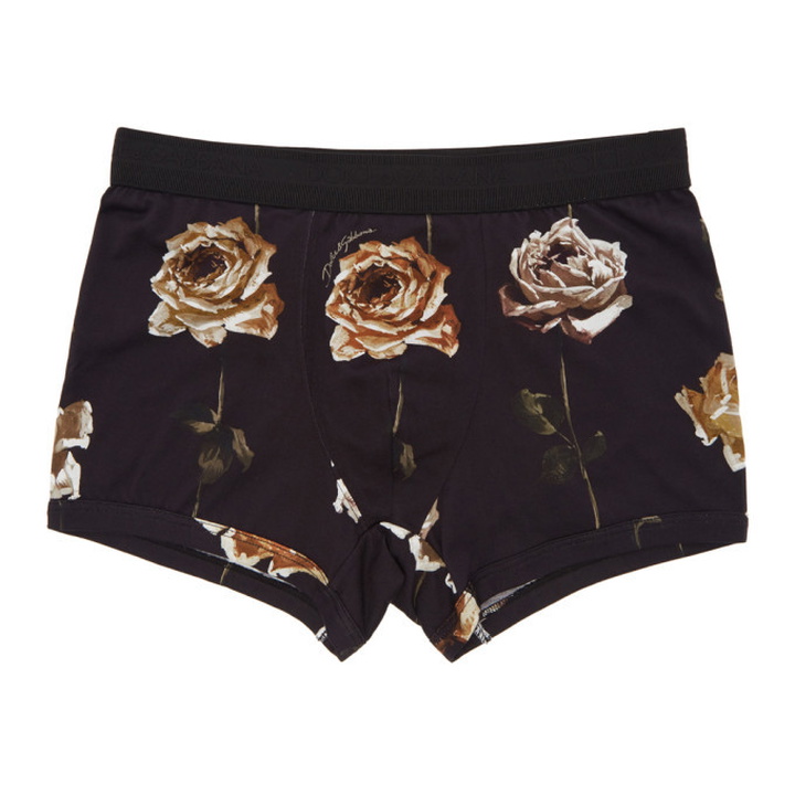 Photo: Dolce and Gabbana Black Flower Print Boxers