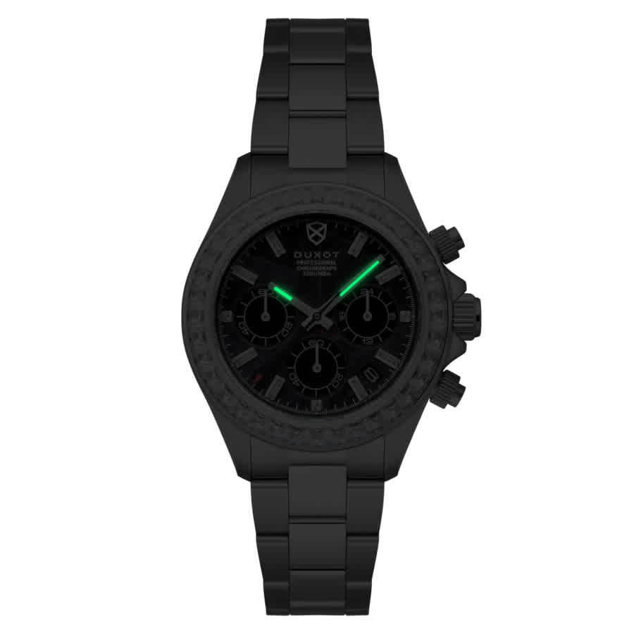 Duxot Accelero Meteorite Chronograph Quartz Black Dial Mens Watch DX-2071-11