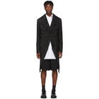 Comme des Garcons Homme Plus Black Sequin Double Layer Coat