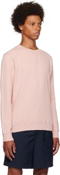 Sunspel Pink V-Stitch Sweatshirt