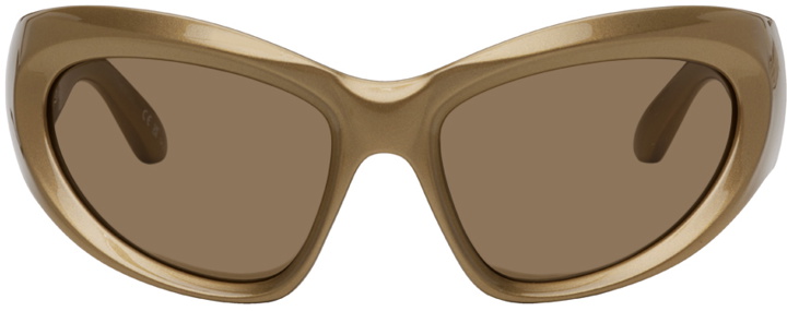 Photo: Balenciaga Gold Shield Sunglasses