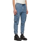 Juun.J Blue Denim Cargo Pants