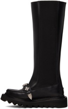 Toga Pulla Black Leather Tall Boots