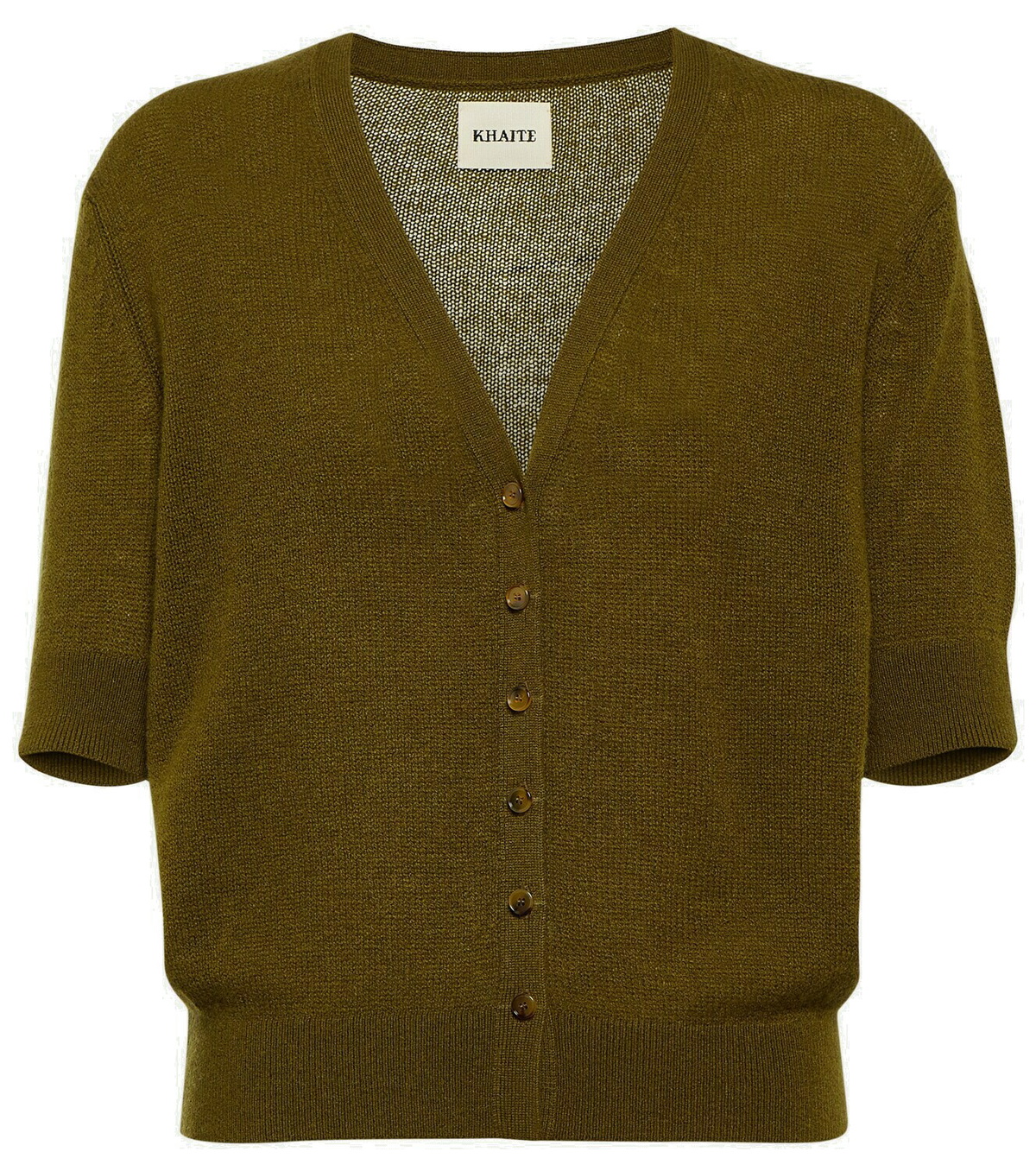 【送料&関税込】Khaite Cream Cashmere Blend Balser Cardigan KHAITE Balser cable-knit cashmere and mohair-blend cardigan