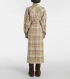 The Attico Checked cotton-blend shirt dress