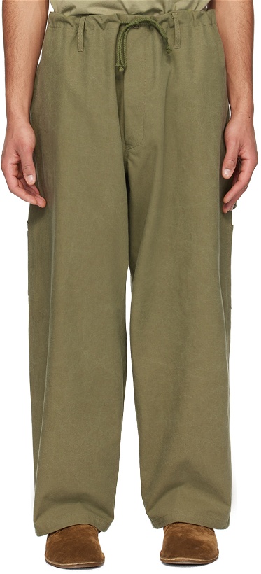 Photo: Y's For Men Khaki Drawstring Trousers