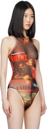 Jean Paul Gaultier Red 'The Pigalle' Bodysuit