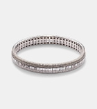 Shay Jewelry Diamond Pave Scales Stretch 18kt white gold bracelet with diamonds