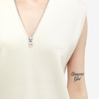 Courrèges Women's Zipped Wool Vest in Natural