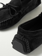 The Row - Lucca Suede Driving Shoes - Black