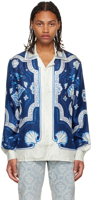 Photo: Casablanca Blue 'Plat A Dessert' Shirt