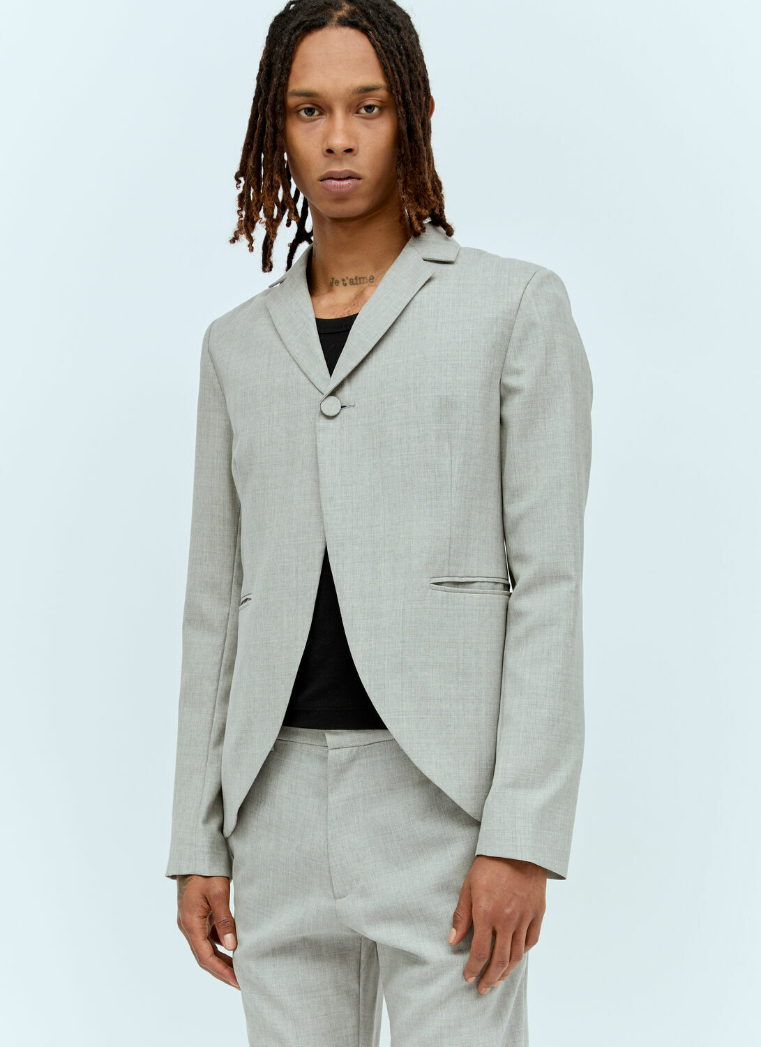 Aaron Esh Peplum Cut-Away Blazer