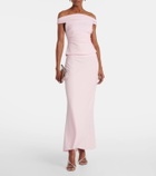 The Sei Draped off-shoulder crêpe corset