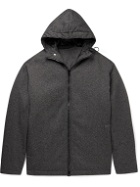 AFFIX - Support Padded Slub Nylon-Blend Hooded Jacket - Black