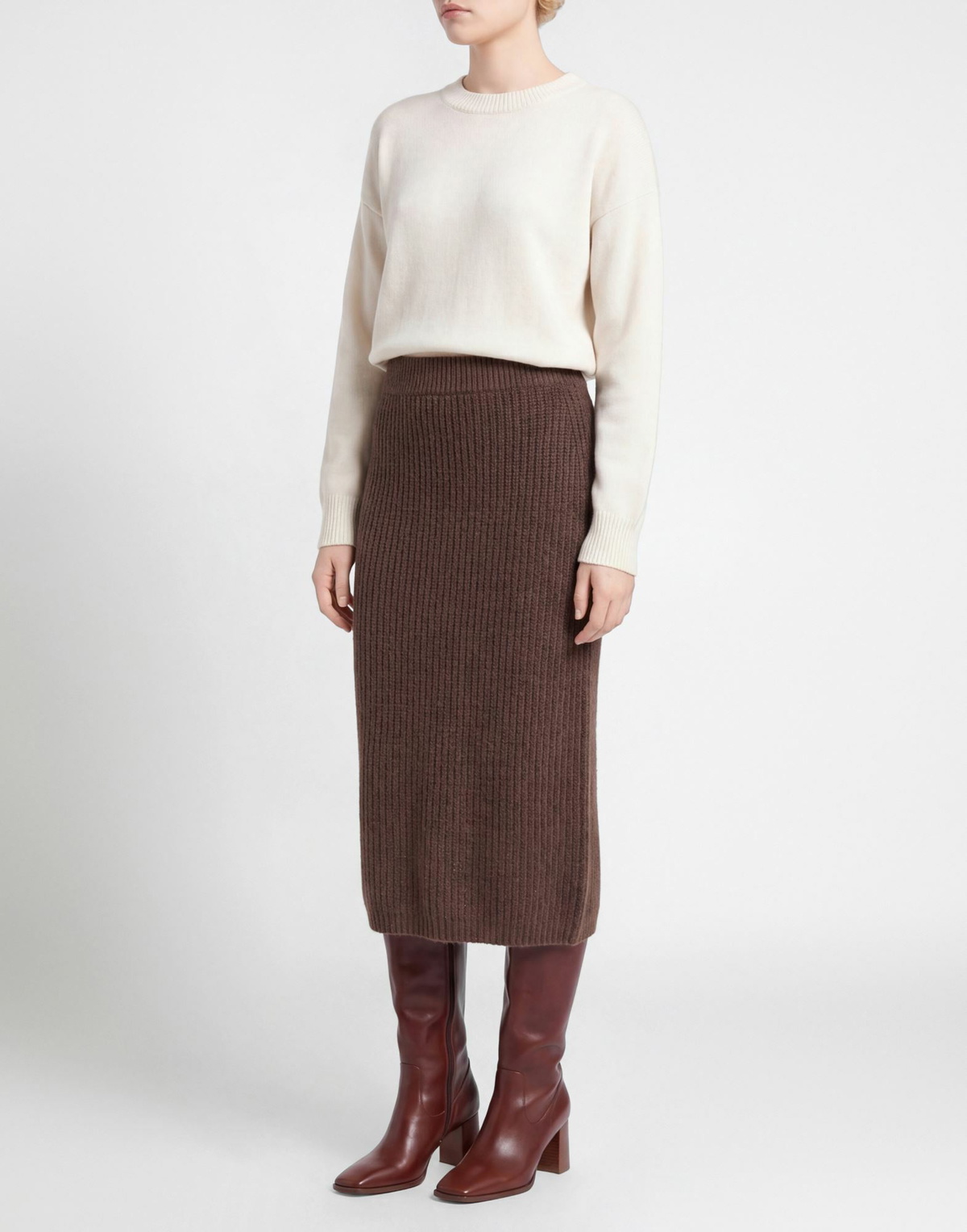 Peserico Womens Midi skirt in Brown