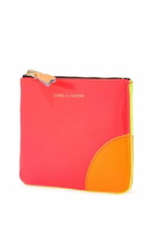 COMME DES GARCONS WALLET portafoglio super fluo giallo in pelle con zip Fluo