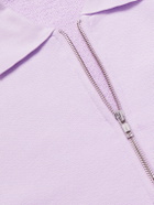 AGOLDE - Pace Half-Zip Cotton-Jersey Sweatshirt - Pink