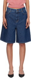 Weekend Max Mara Navy Donnola Denim Shorts