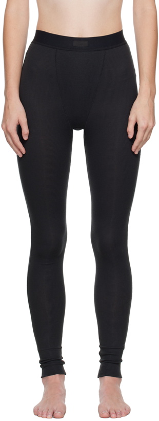 Photo: SKIMS Gray Cotton Rib Leggings