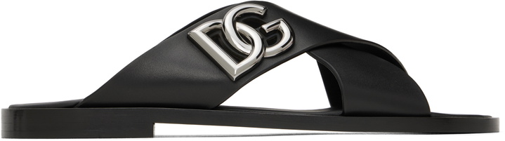 Photo: Dolce&Gabbana Black Calfskin Sandals