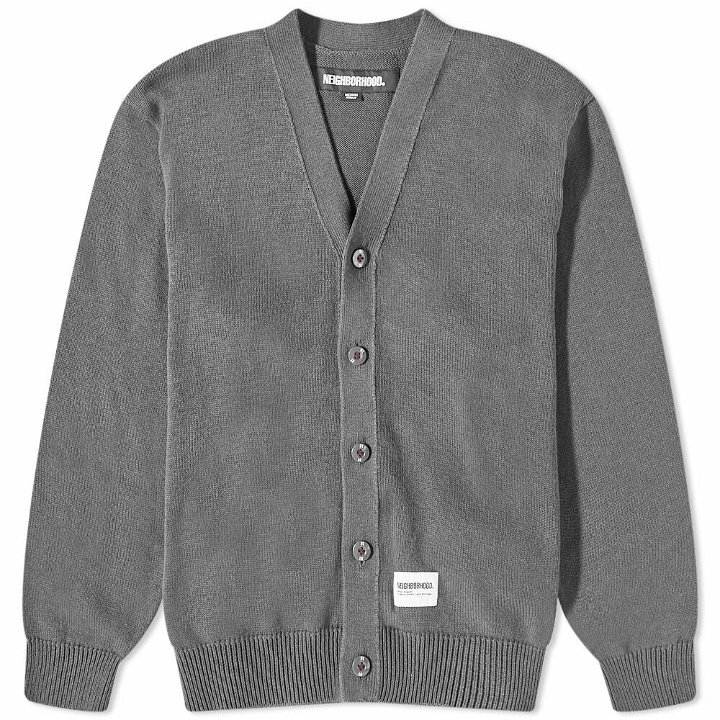 Photo: Neighborhood Men's Plain Knit Cardigan in Grey