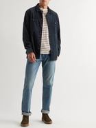 Mr P. - Cotton and Cashmere-Blend Corduroy Overshirt - Blue