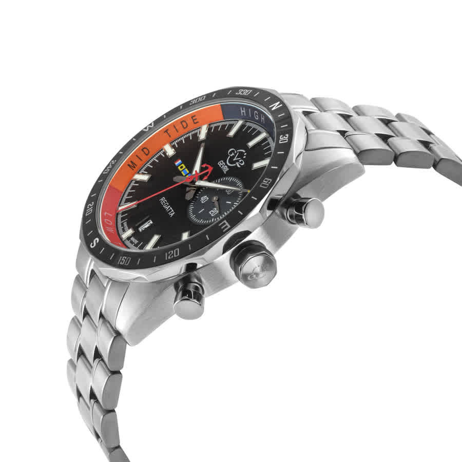 GV2 by Gevril Regatta Quartz Black Dial Mens Watch 42700B